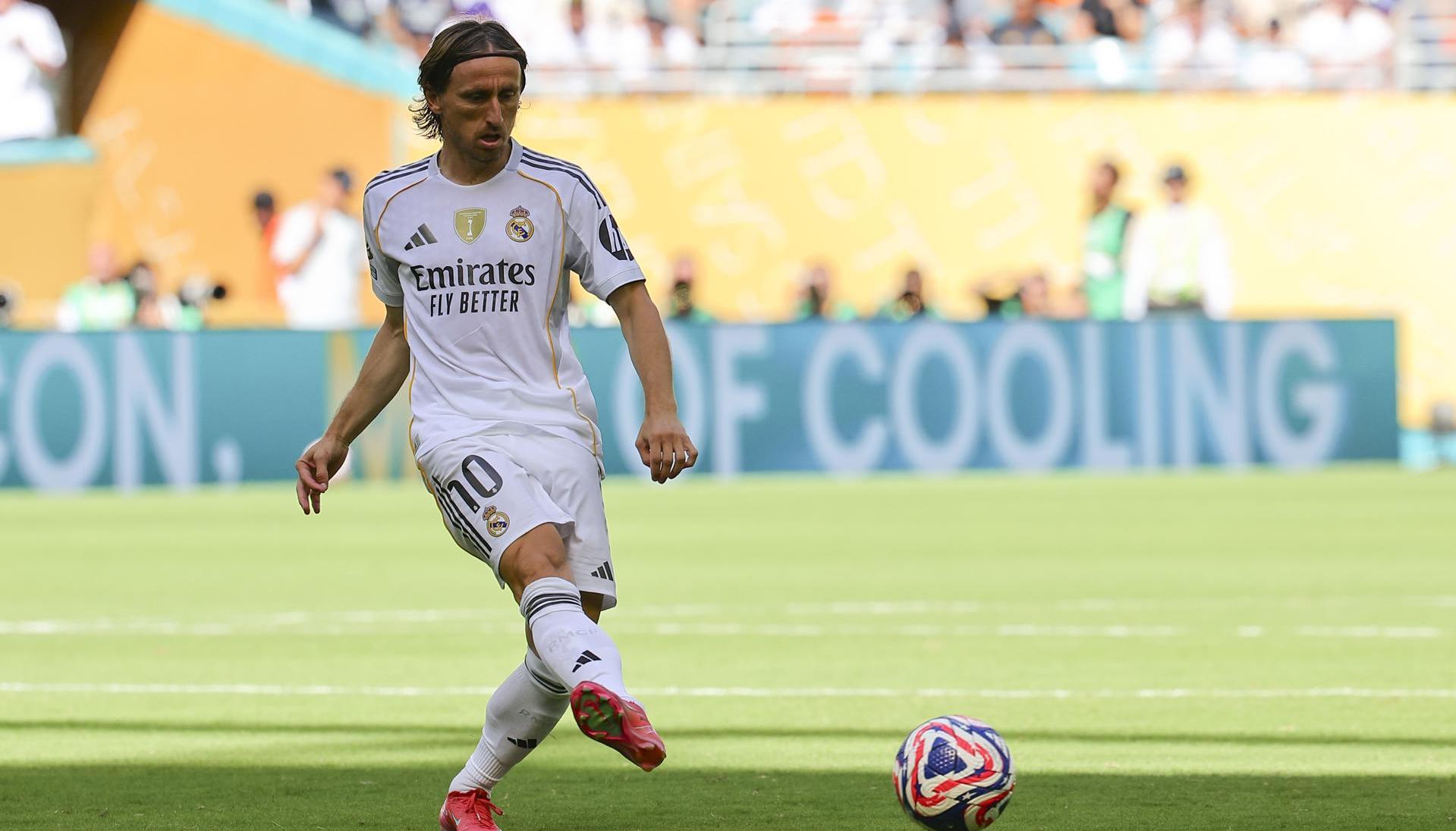 Luka Modric jugando el Mundial de Clubes con Real Madrid.