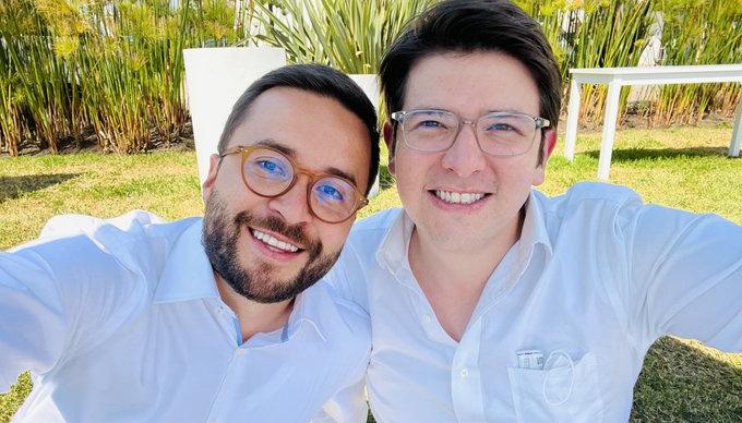 Concejal Andrés Barrios y senador Miguel Uribe