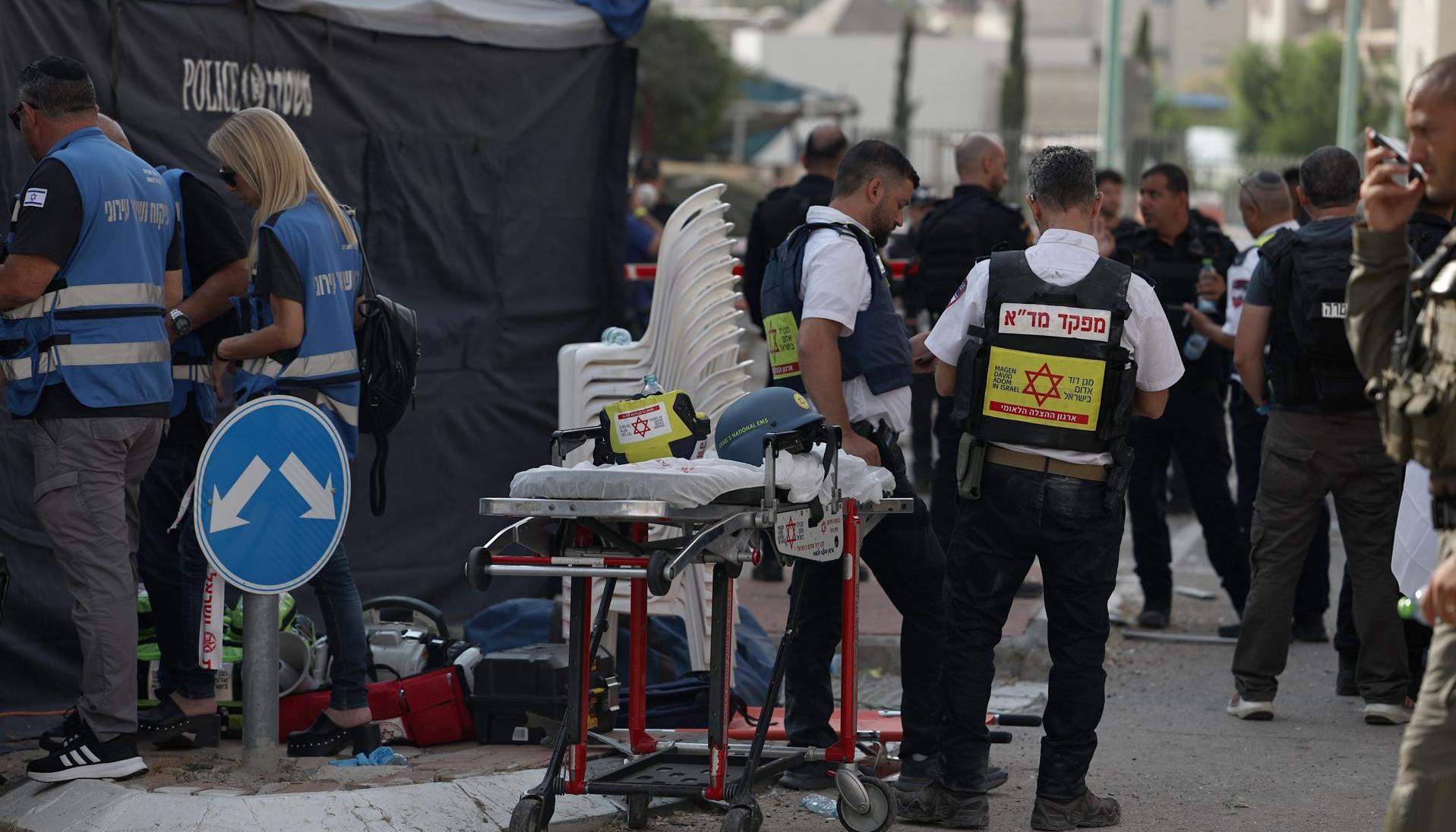Imágenes del ataque en una zona residencial de Be'er Sheva, en el sur de Israel