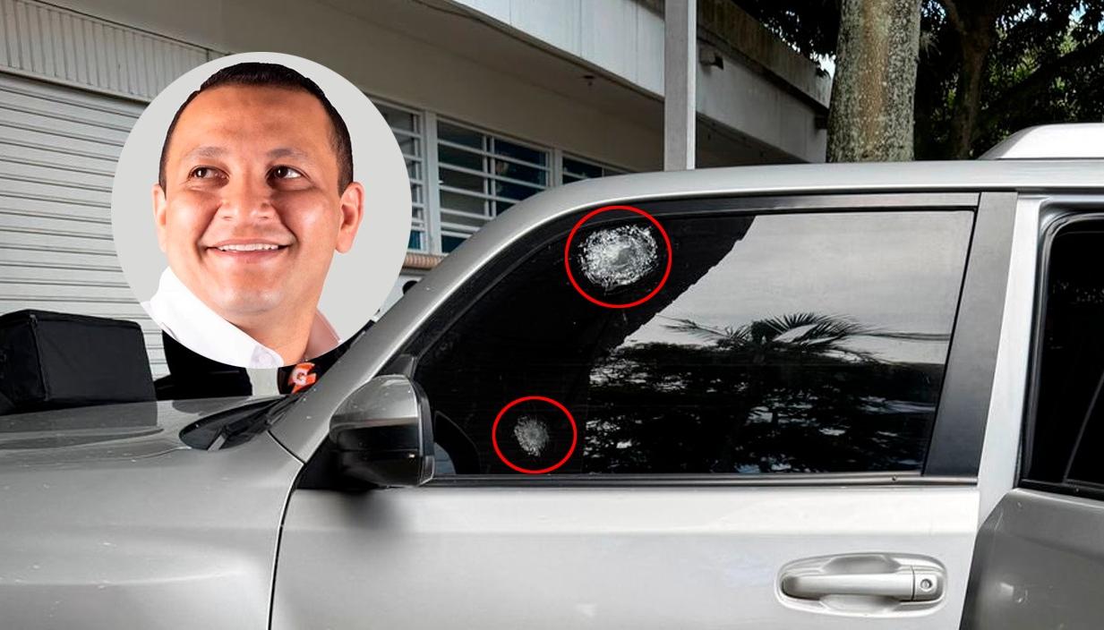 Los proyectiles impactaron la camioneta en la que se movilizaba el mandatario. 