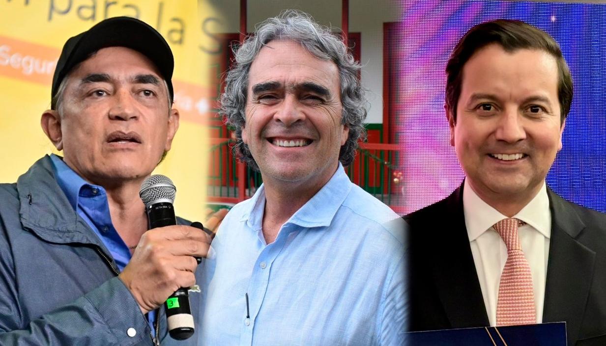 Gustavo Bolívar, Sergio Fajardo y David Luna.