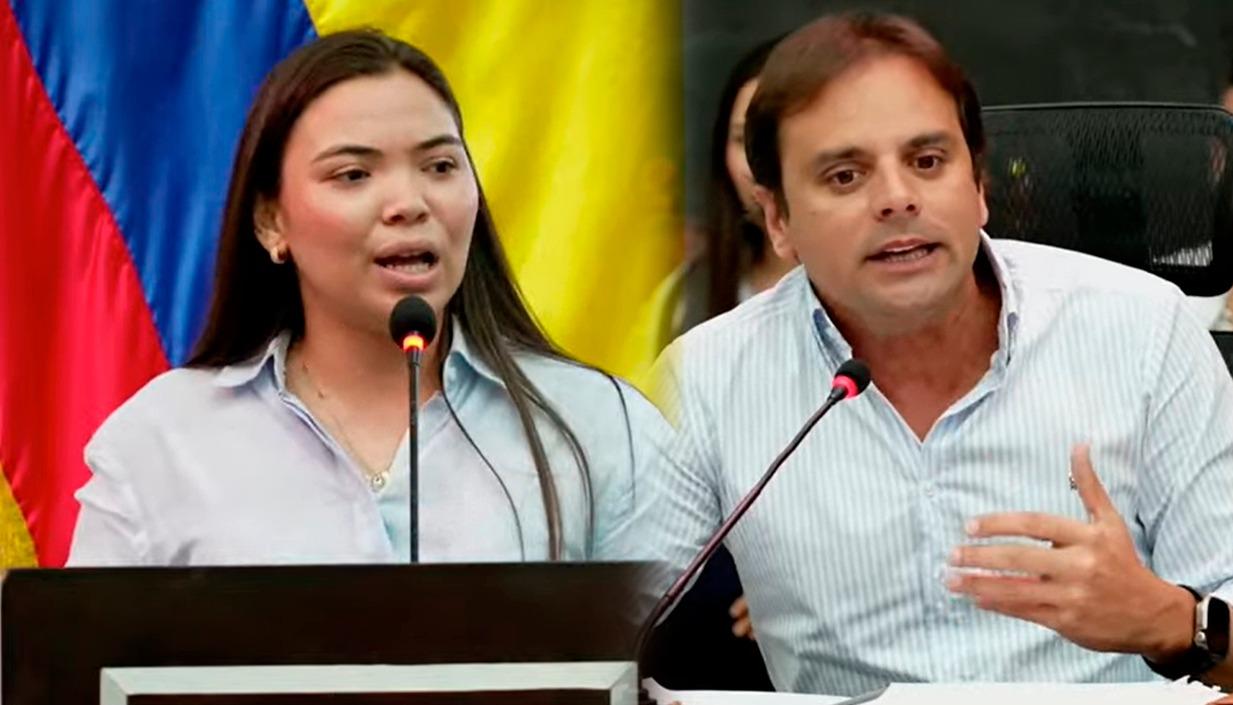 La presidenta del Consejo de Juventud Isabela Bolaño y el diputado Alfredo Varela.