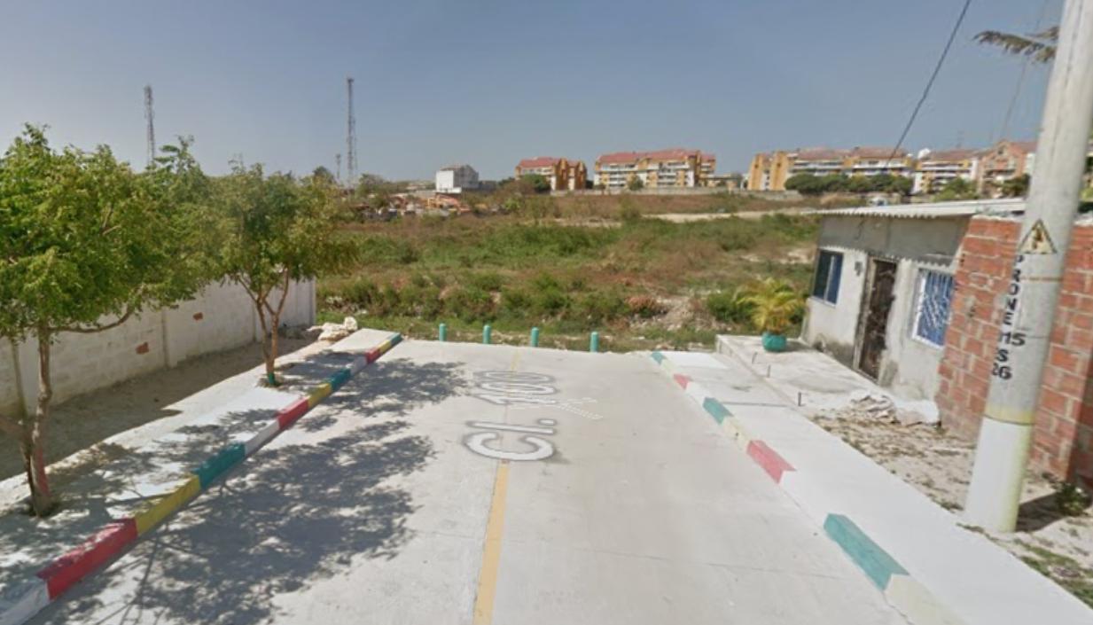 Arroyo en el barrio El Edén, donde fue hallado el cuerpo del joven. 