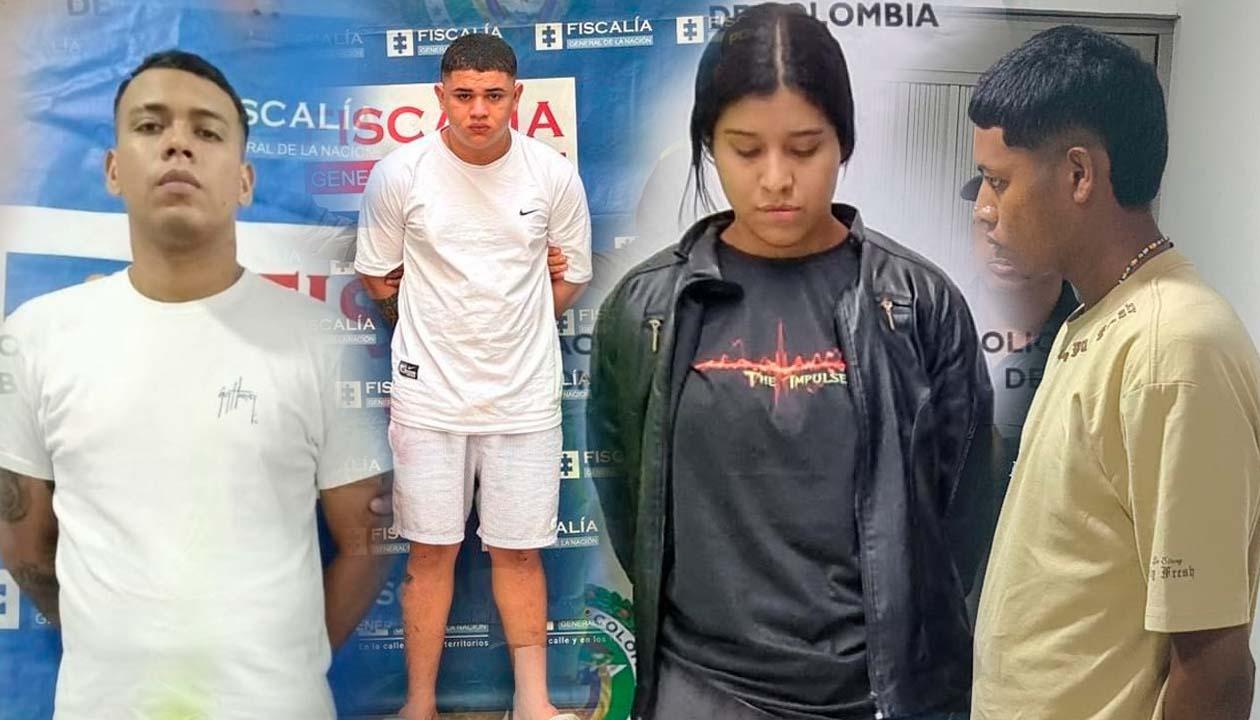 Los cuatro capturados por el crimen.