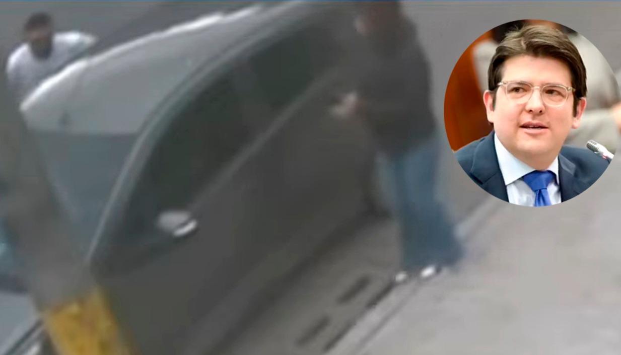 Mujer que presuntamente estaría involucrada en el crimen y Miguel Uribe Turbay.