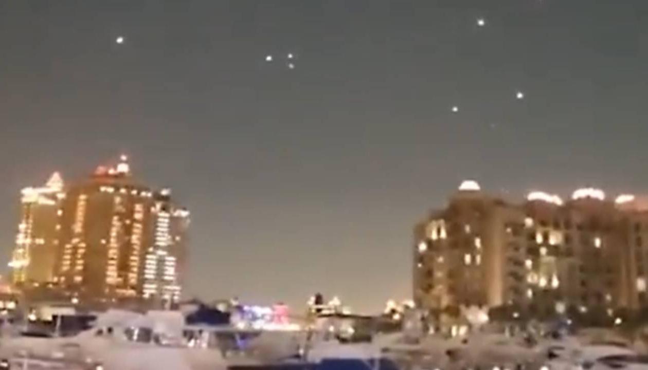Misiles sobre el cielo de Doha, Catar.