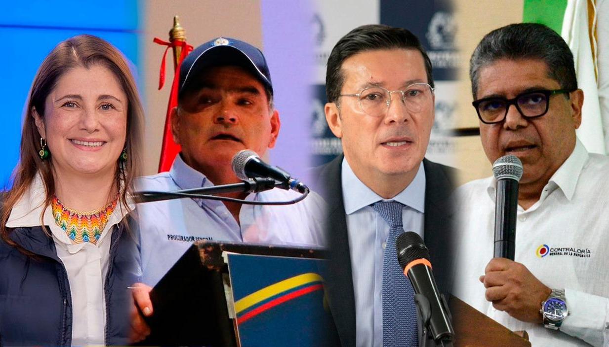 Defensora, Procurador, Registrador y Contralor.