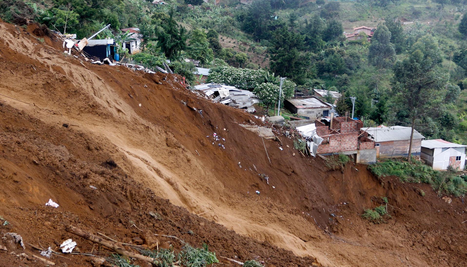 Lugar de la emergencia en el municipio de Bello. 