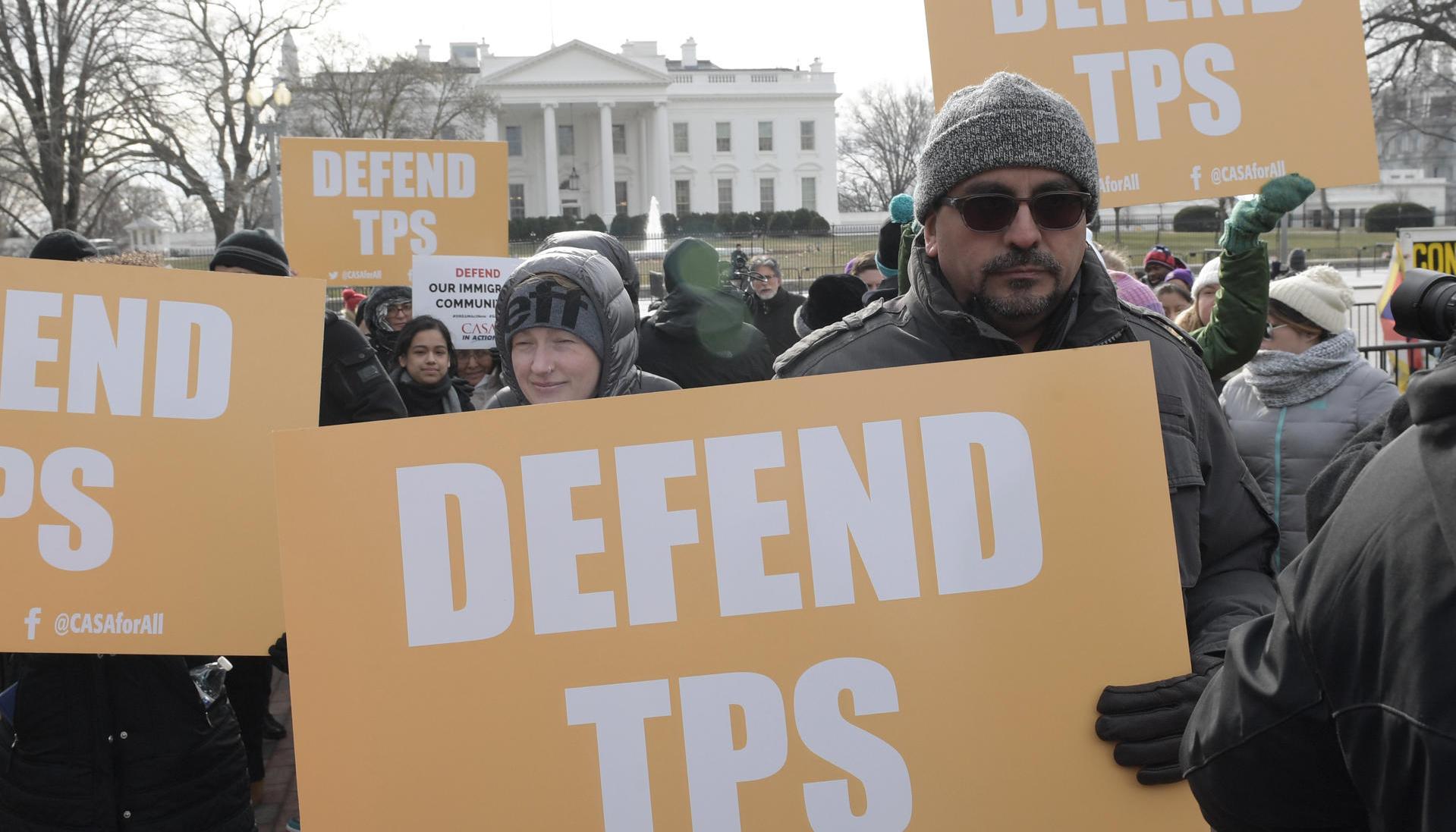 Una manifestación a favor del estatus de protección temporal (TPS) en Washington.