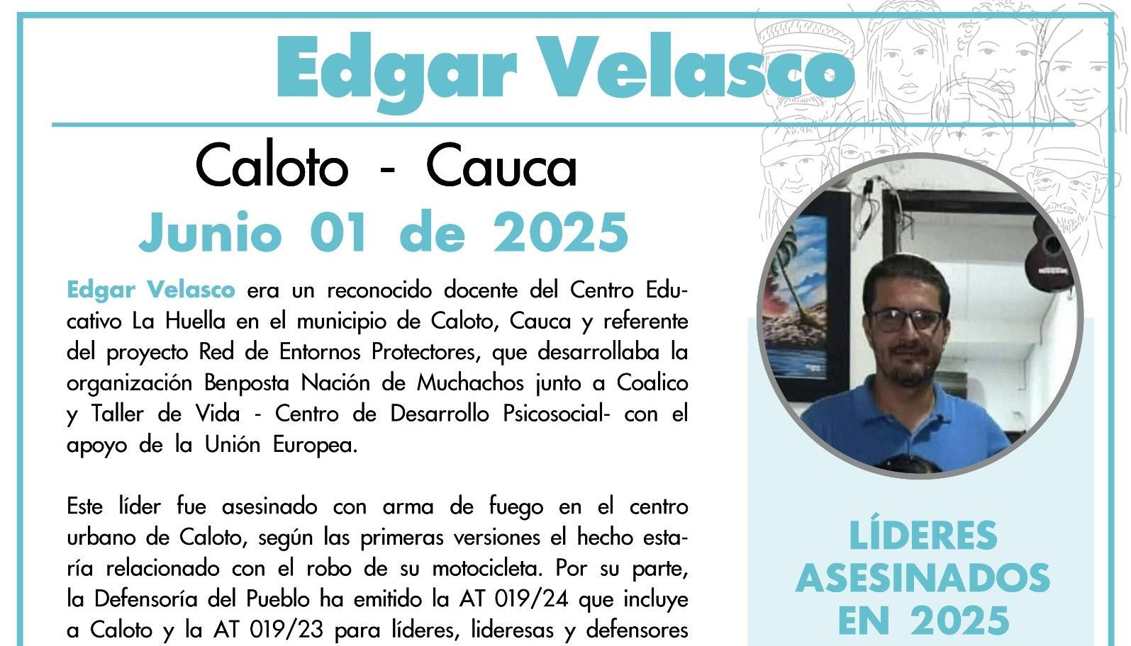 Edgar Velasco. 