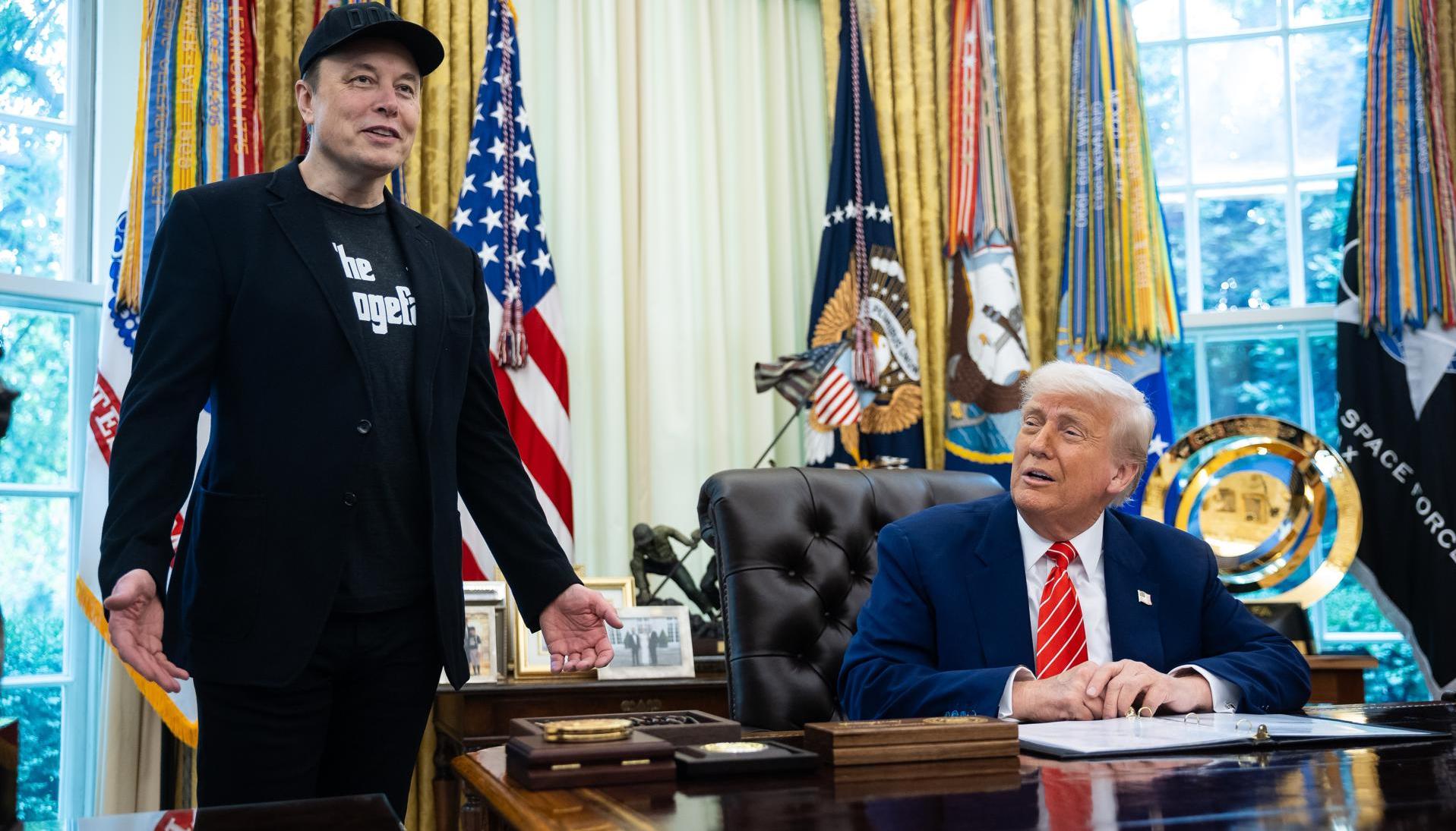 El magnate Elon Musk junto al Presidente de Estados Unidos, Donald Trump. 