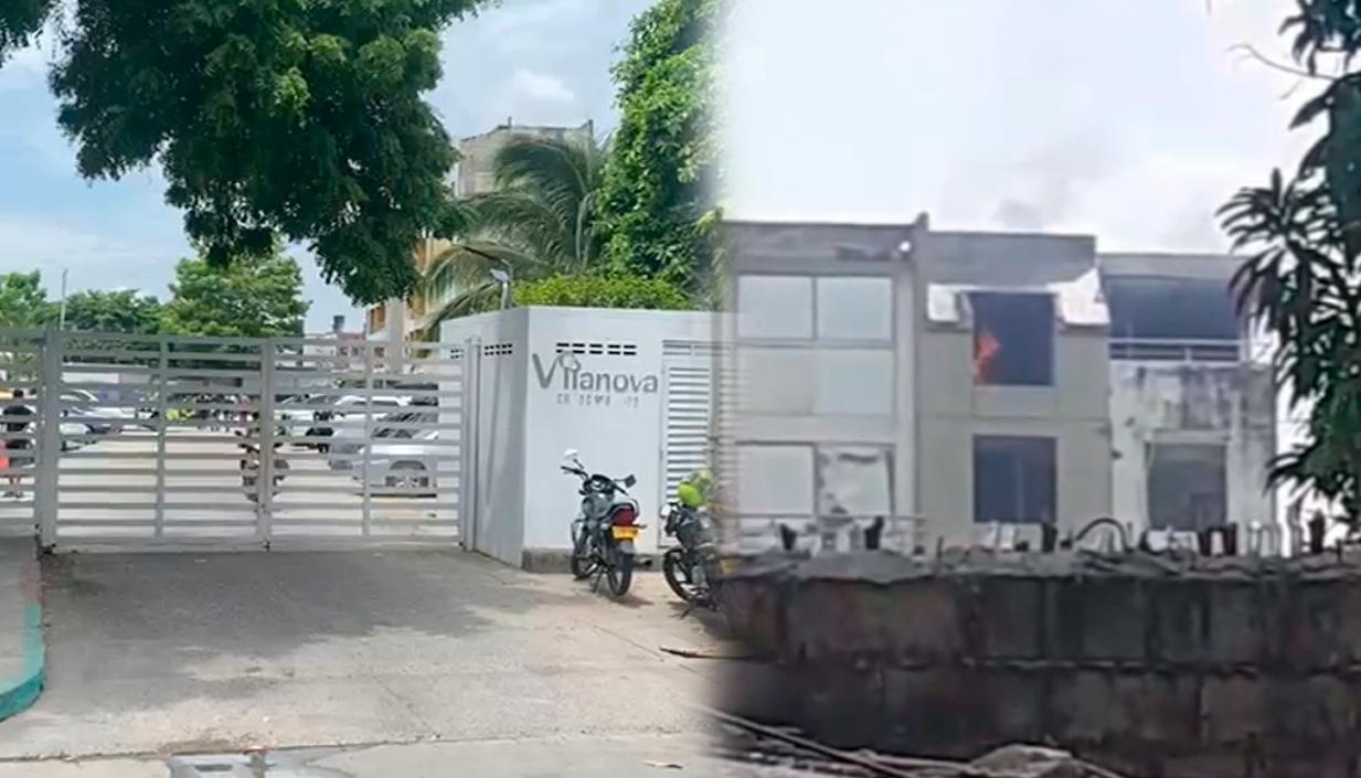 Conjunto residencial Villa Nueva donde se registró la explosión. 