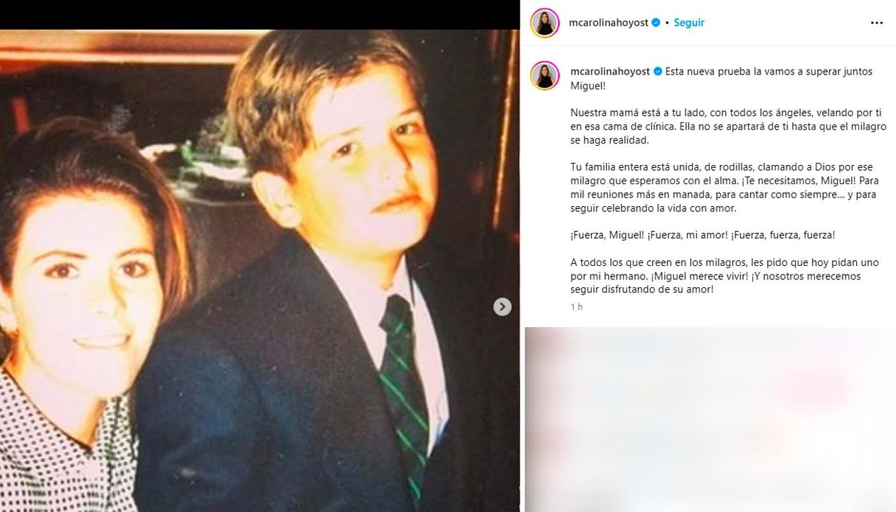 María Carolina Hoyos y su hermano Miguel Uribe