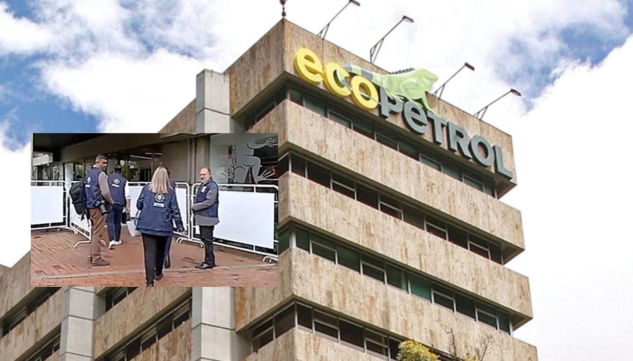 Funcionarios de la Procuraduría ingresando a la sede de Ecopetrol