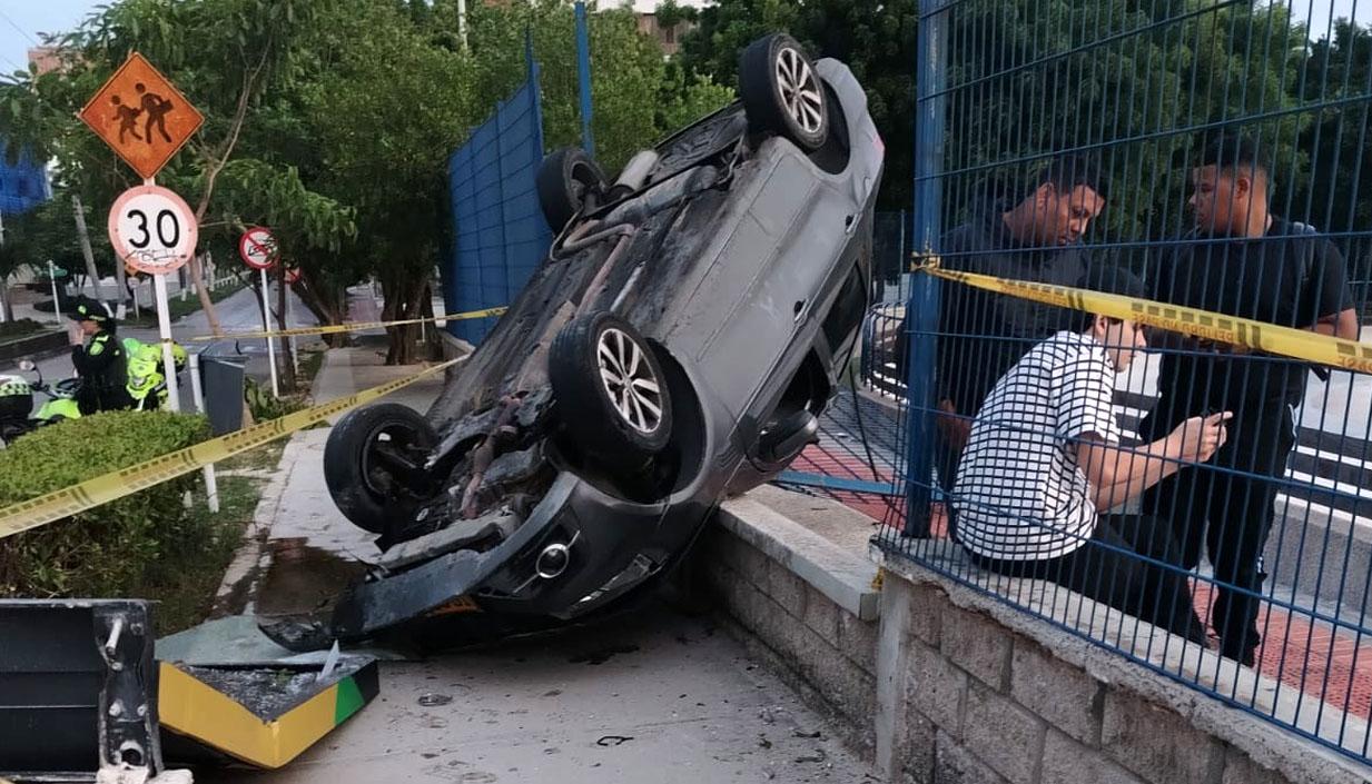 El vehículo accidentado
