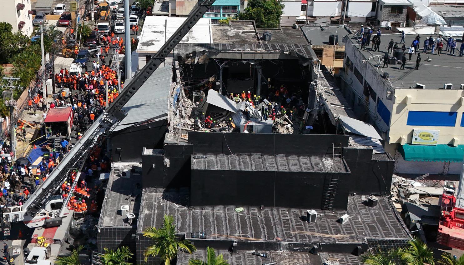 Así quedó la discoteca Jet Set tras el derrumbe del techo el pasado 8 de abril.