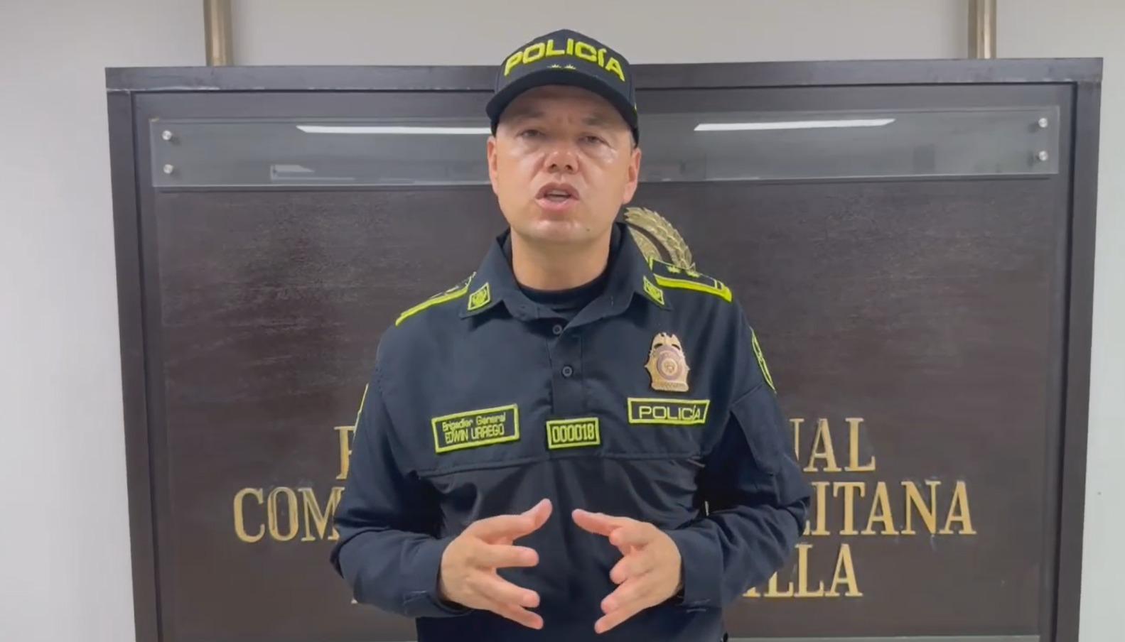 El comandante de la Policía Metropolitana de Barranquilla, general Edwin Urrego.