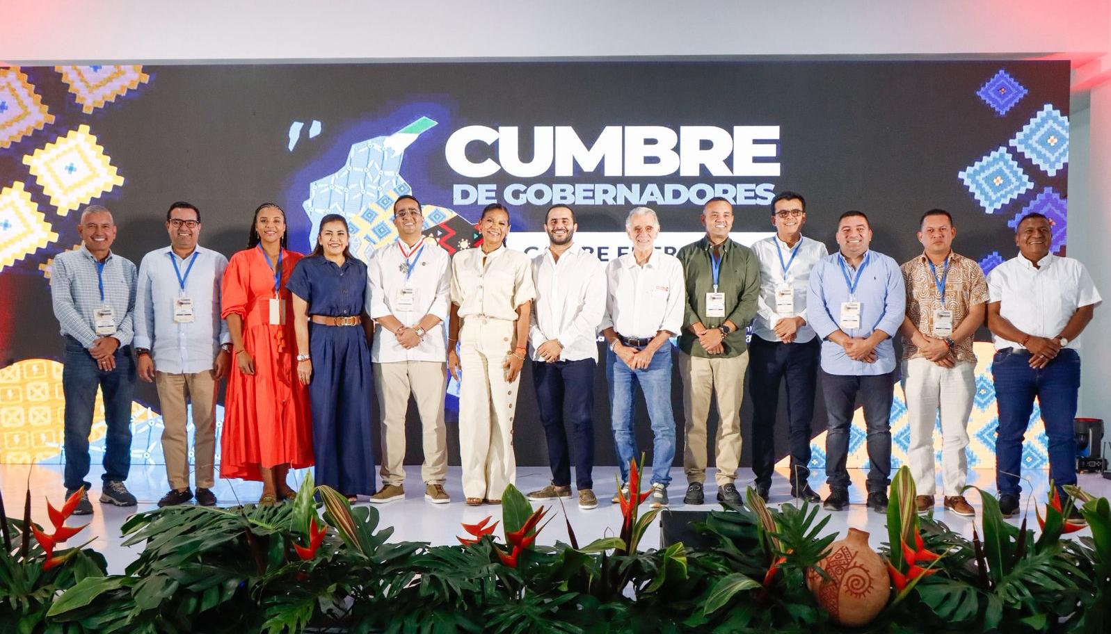 Los gobernadores durante su cumbre, en La Guajira. 