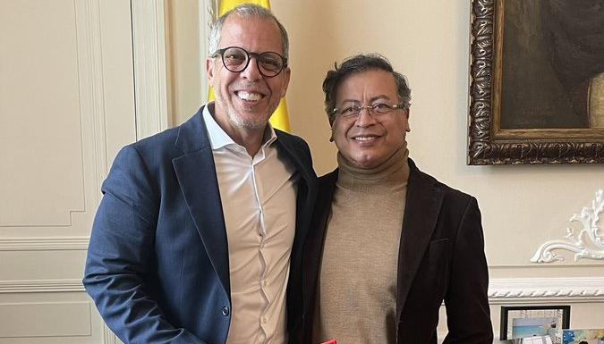 Alfredo Saade y Gustavo Petro.