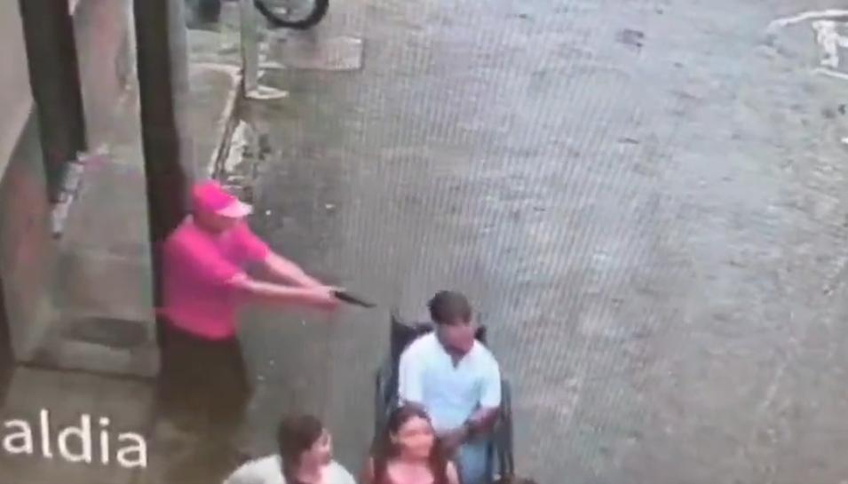 Momento del asesinato.