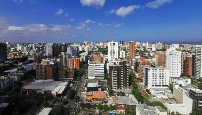 Imagen aérea de la ciudad de Barranquilla.