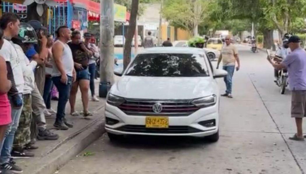 Imagen del homicidio en el barrio Galicia de Santa Marta