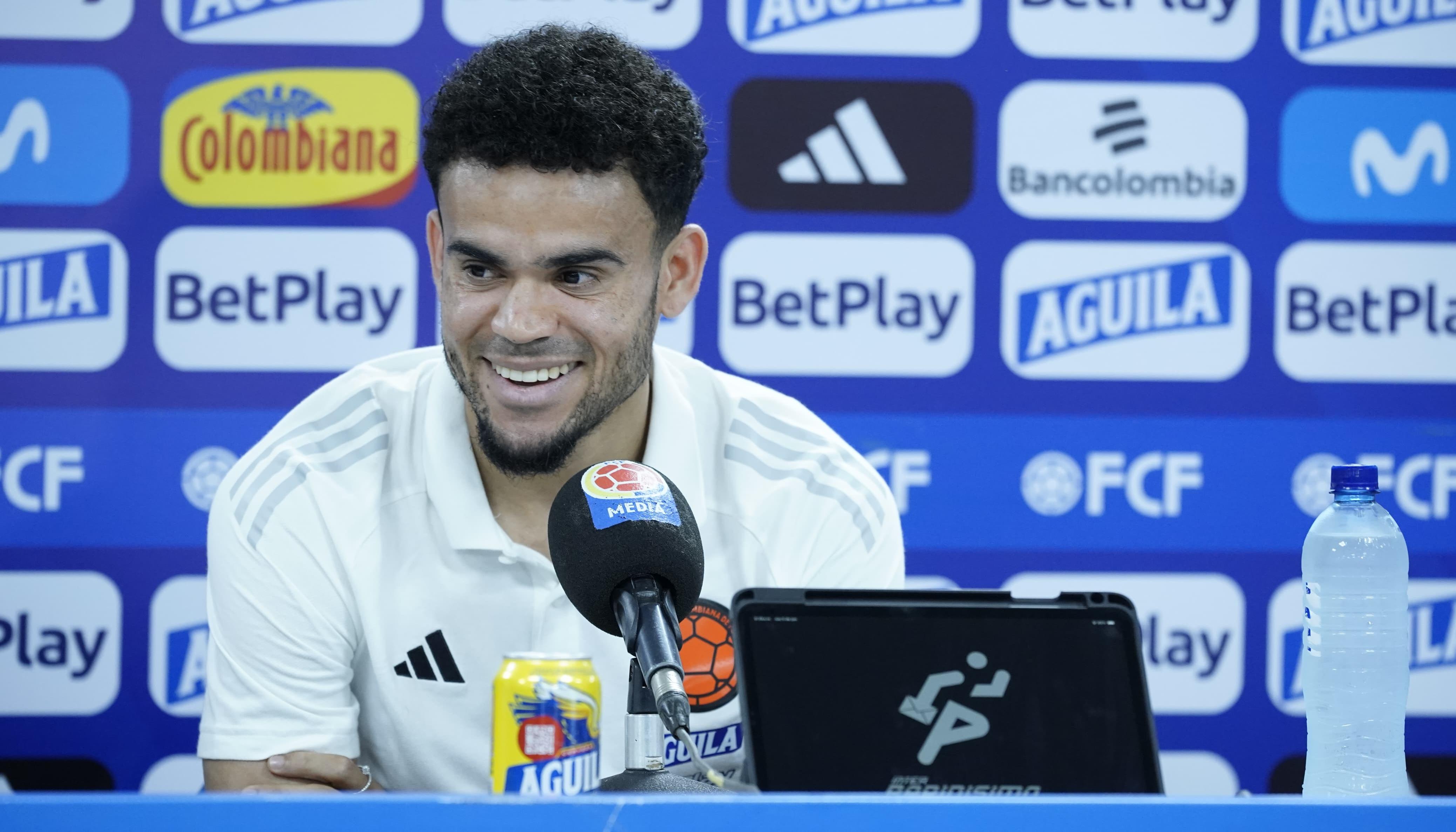 Luis Díaz durante la rueda de prensa este jueves.