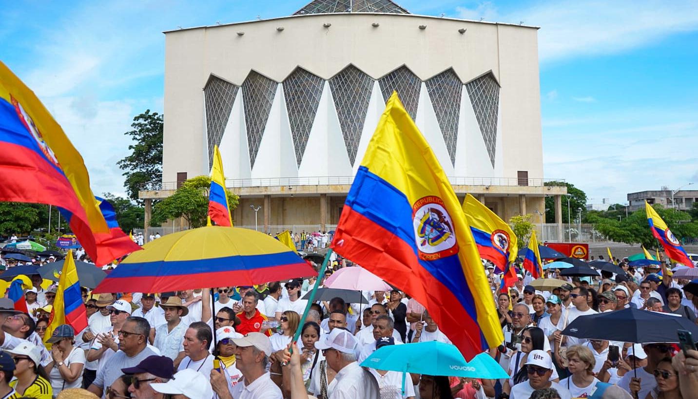 Marcha del silencio en la Plaza de la Paz.