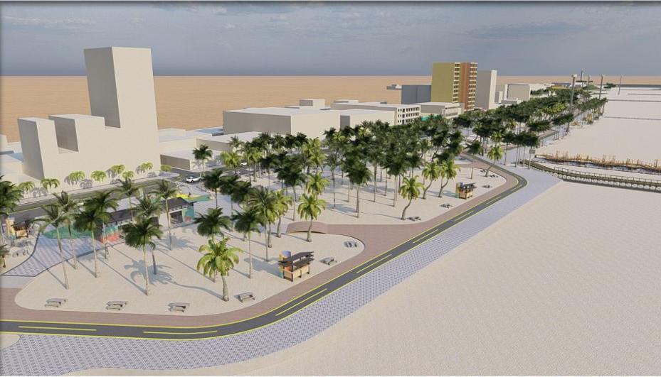 Render del Gran Malecón de Riohacha.