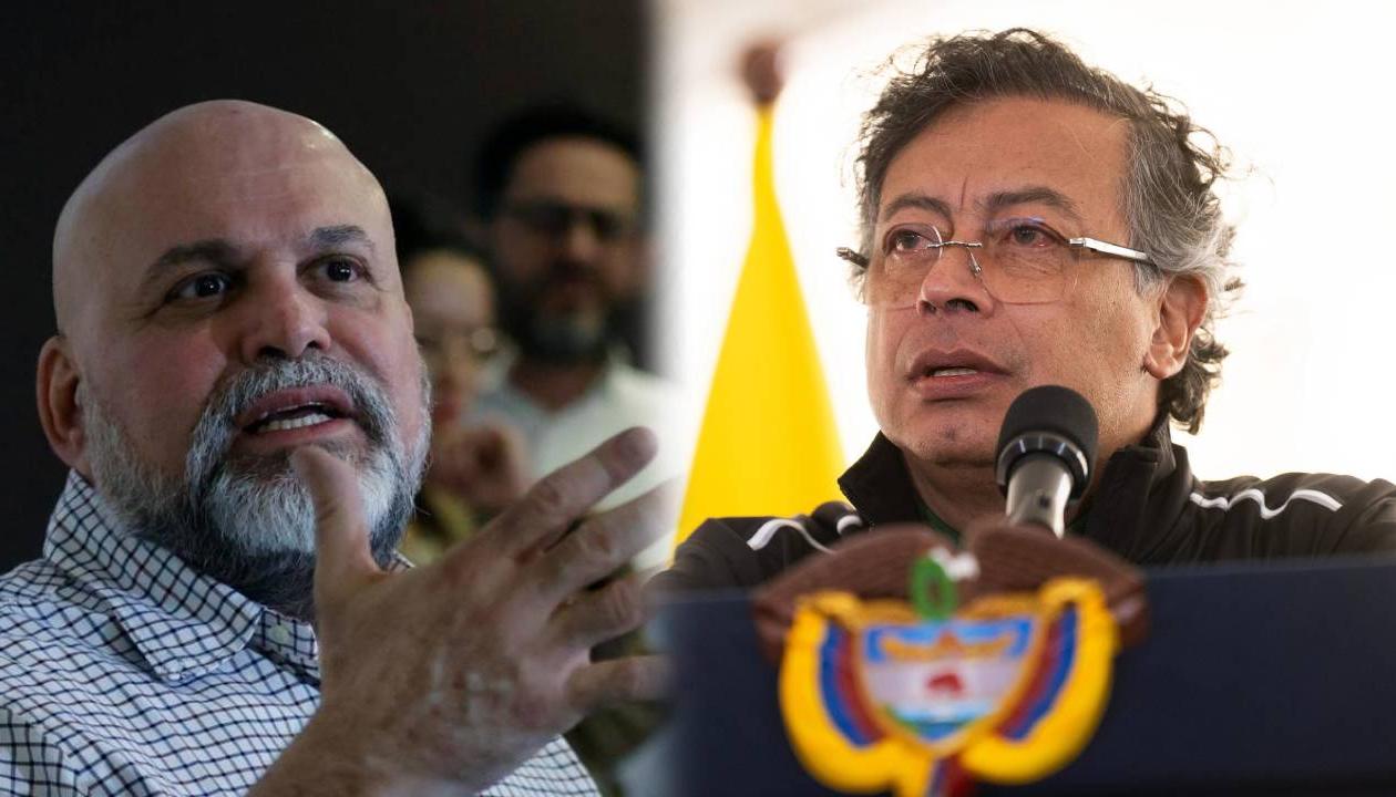 Salvatore Mancuso y el Presidente Gustavo Petro.