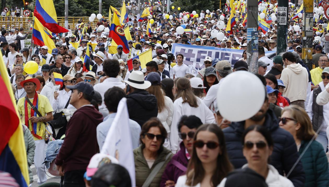 La 'Marcha del silencio' en Bogotá.