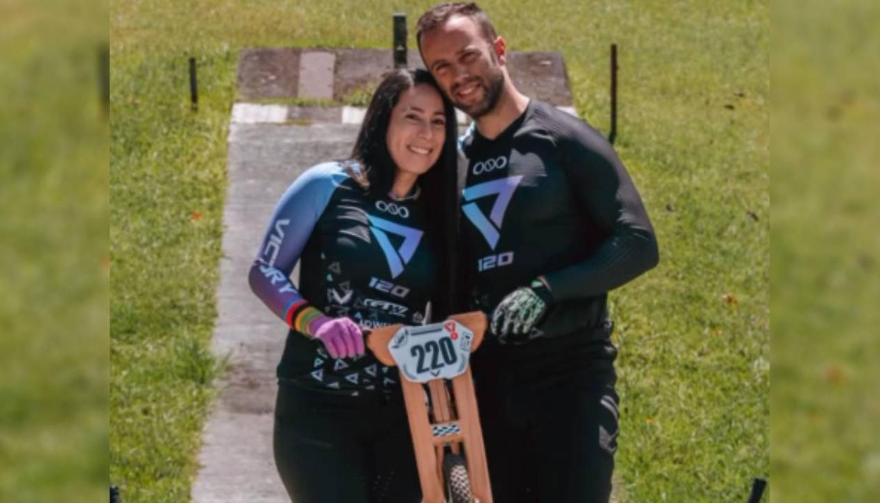 Mariana Pajón y su esposo, Vincent Pelluard.
