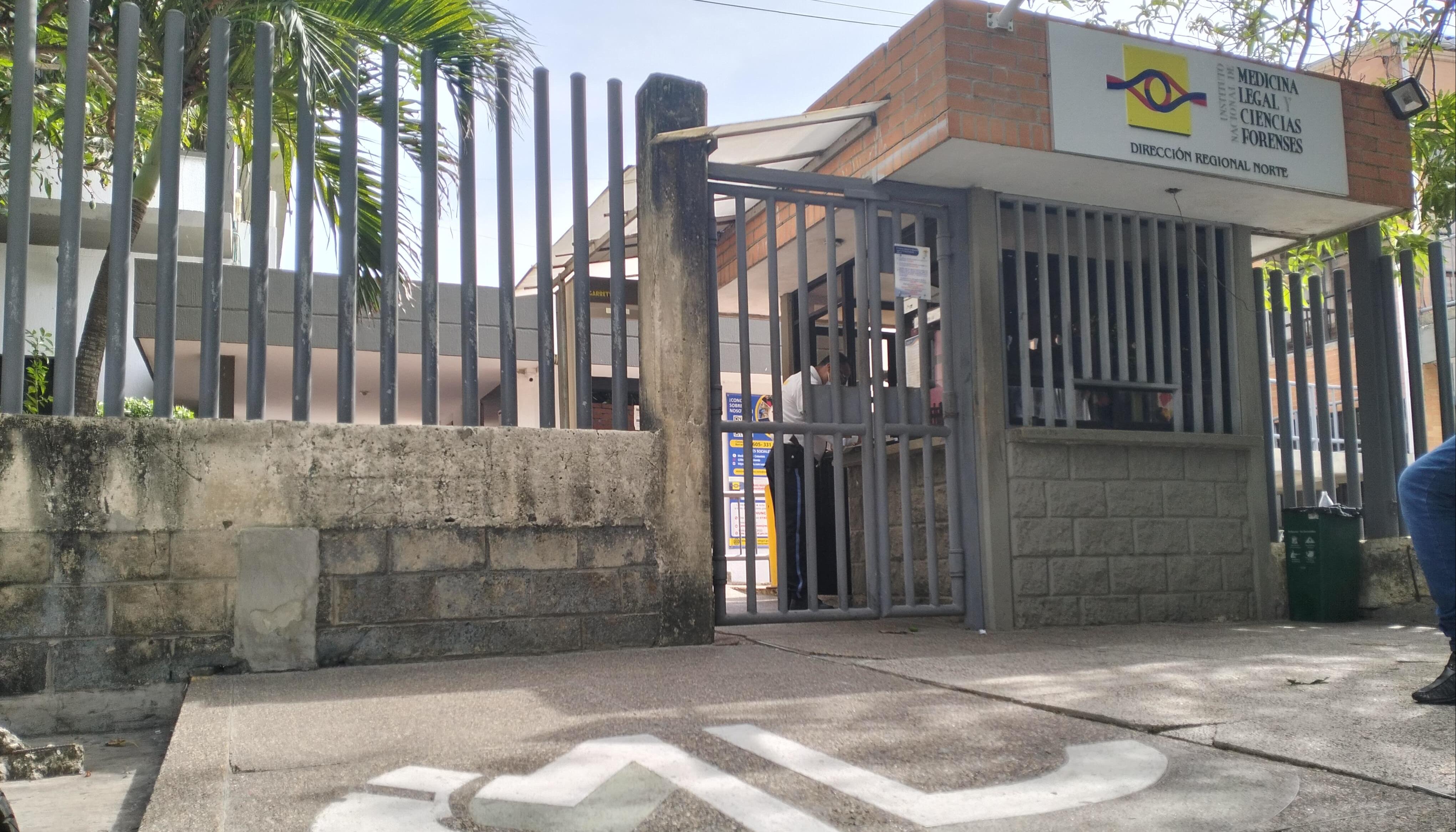 Fachada de Medicina Legal, en Barranquilla. 
