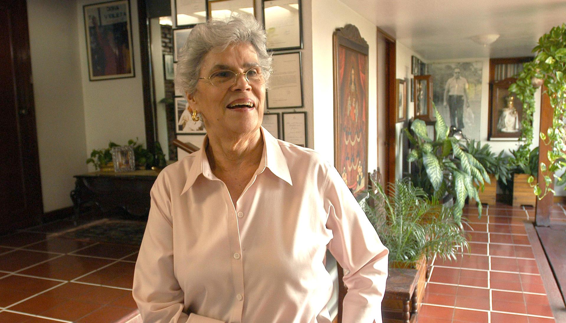 Violeta Barrios de Chamorro, expresidenta de Nicaragua.