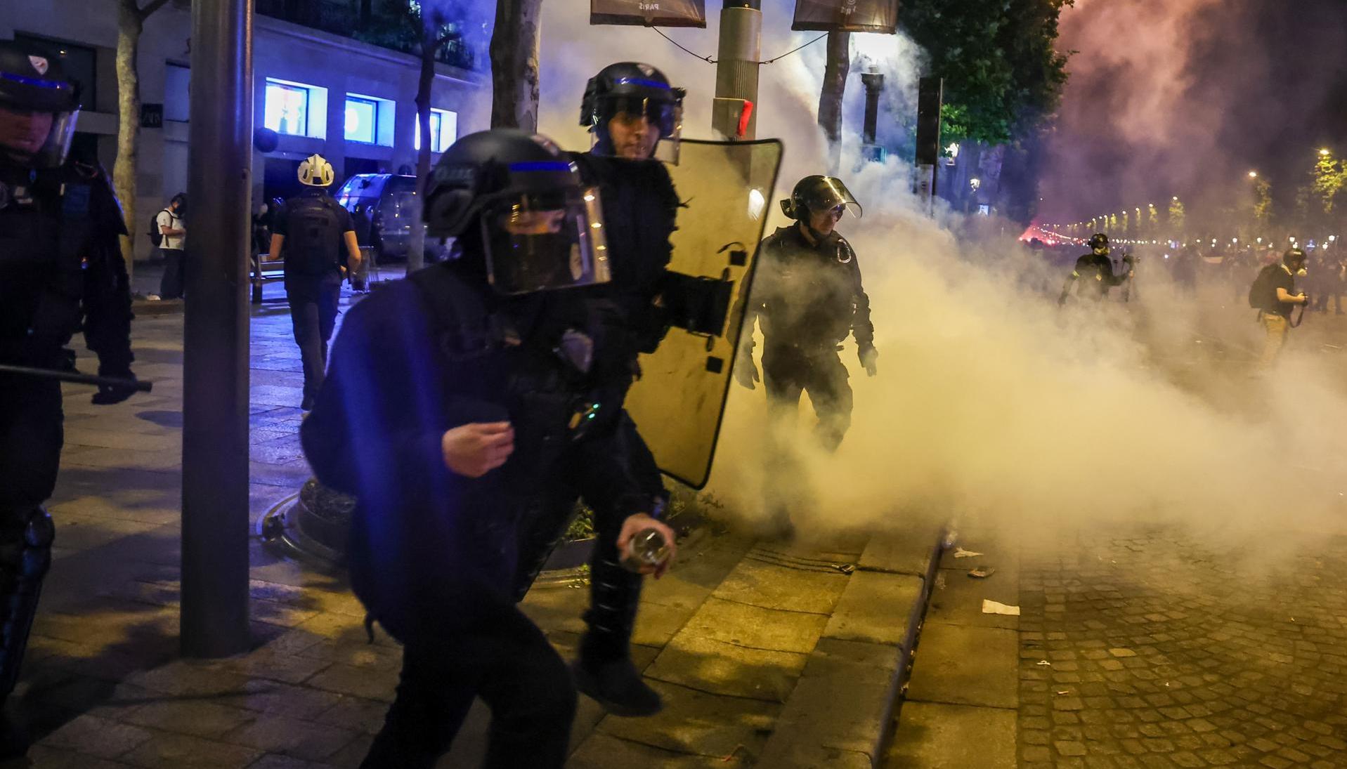 Momentos de tensión en París.