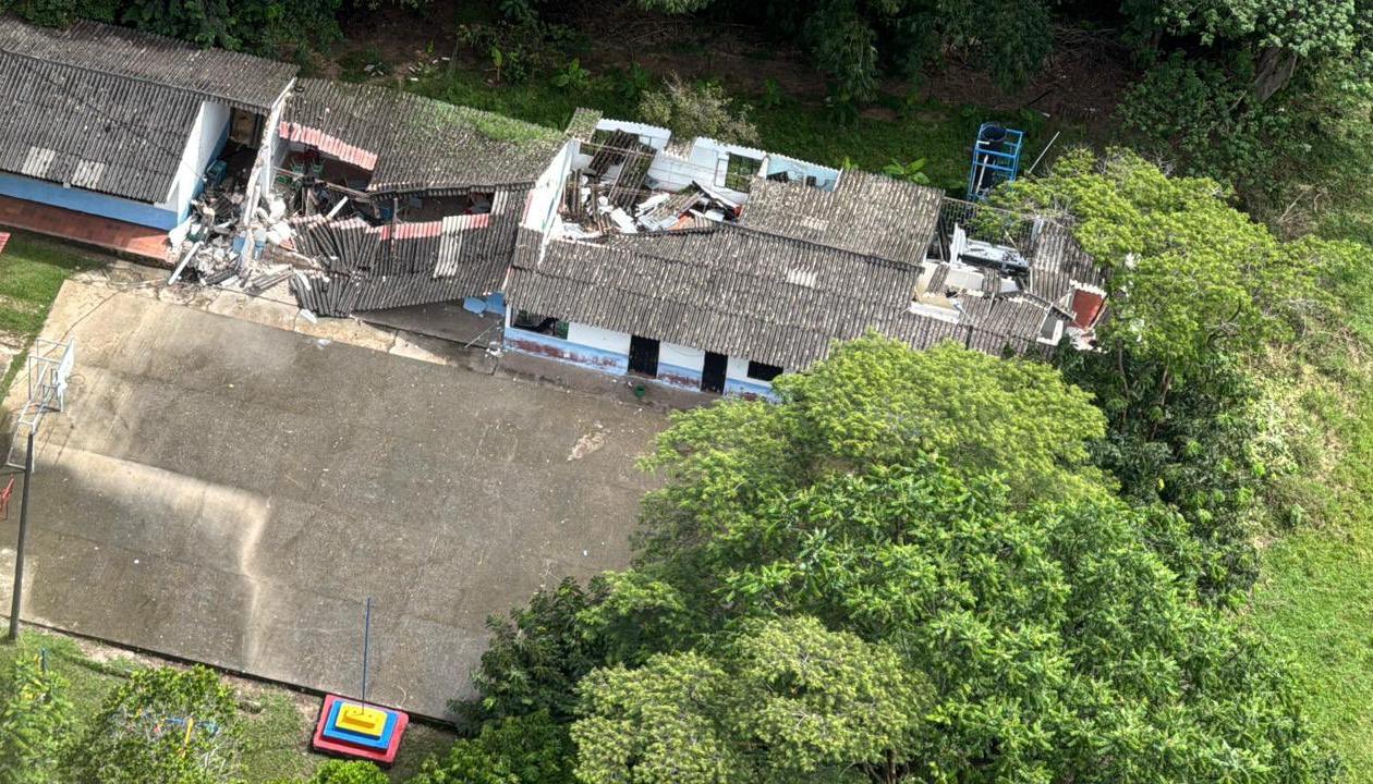 Zona afectada por sismo.