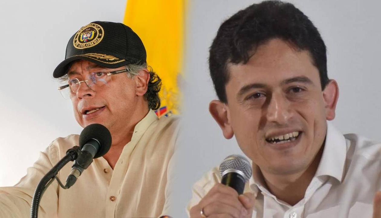 El Presidente Gustavo Petro y el exministro Luis Carlos Reyes.