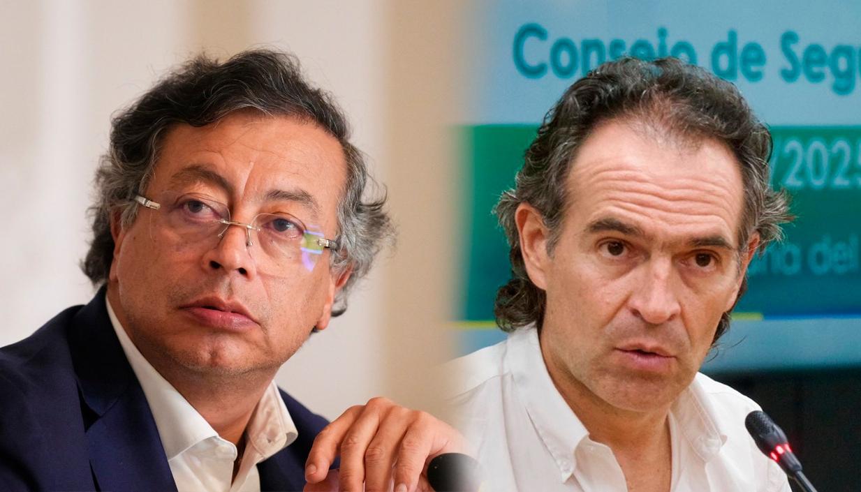 Presidente Gustavo Petro y alcalde Federico Gutiérrez. 
