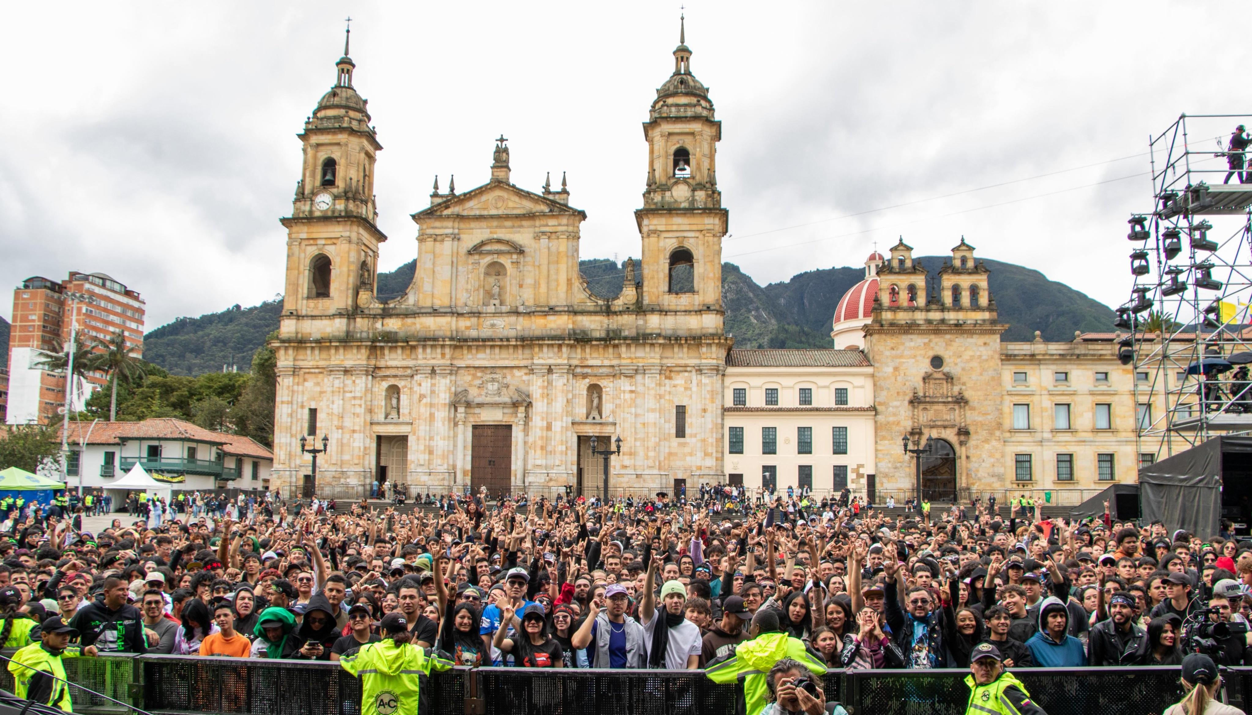 Así luce la Plaza de Bolívar previo al concierto. 