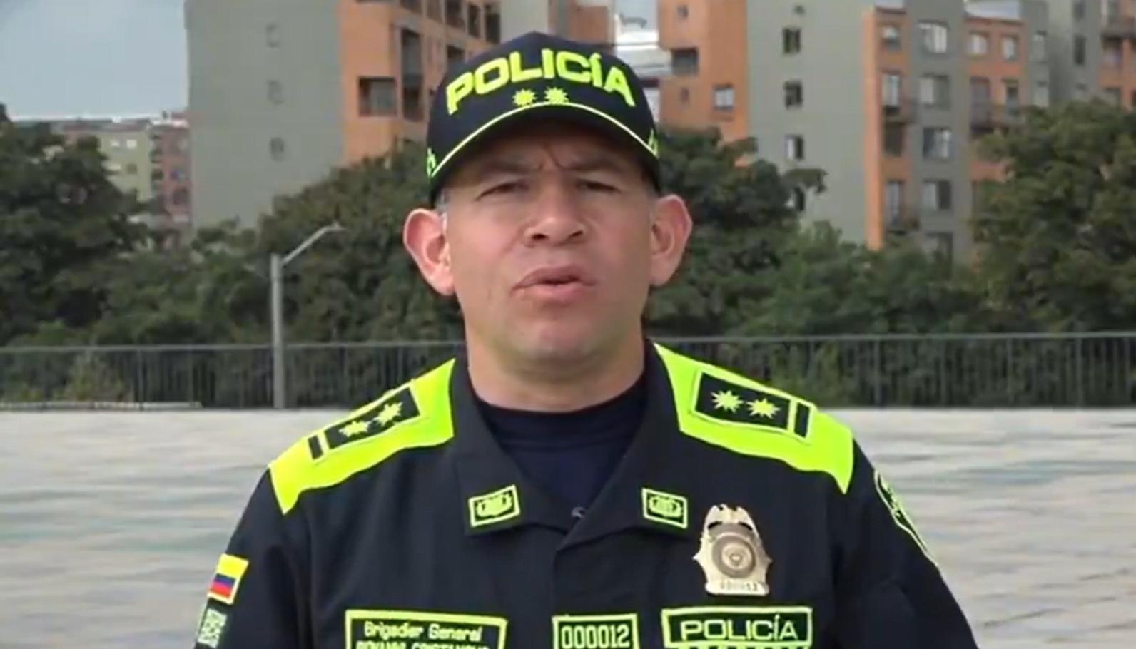 El comandante de la Policía de Bogotá, brigadier general, Giovanni Cristancho.