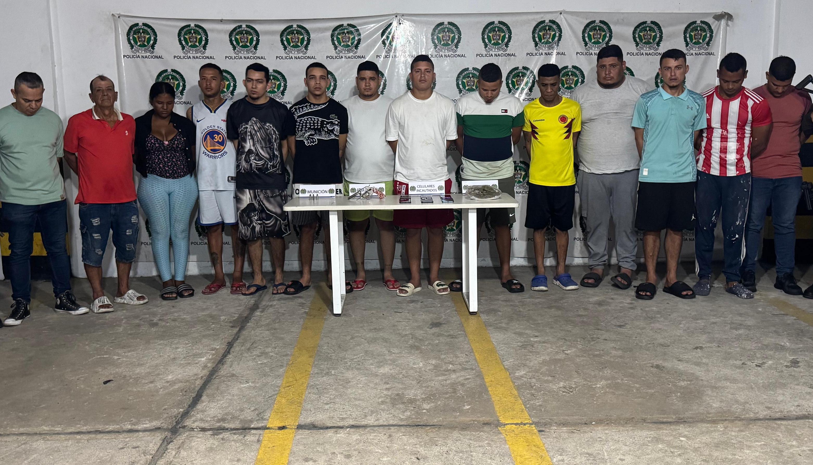 Los presuntos integrantes de la banda 'Los Pepes'.