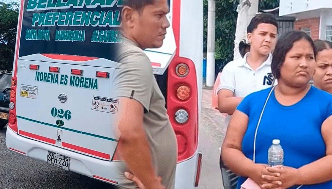Bus asaltado en Tasajera.
