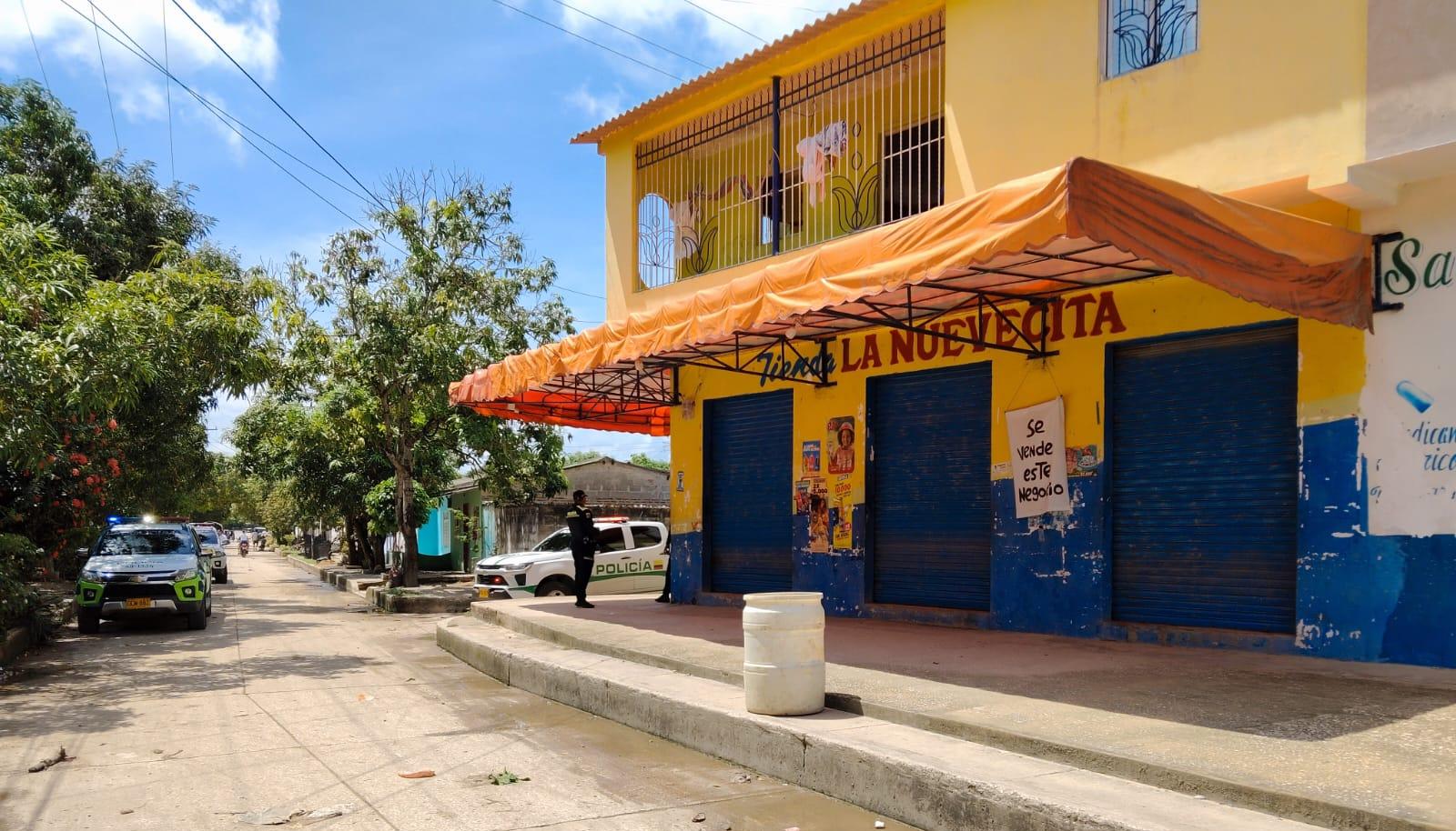 Tienda “La Nuevecita”, donde se registró el atentado de este martes. 