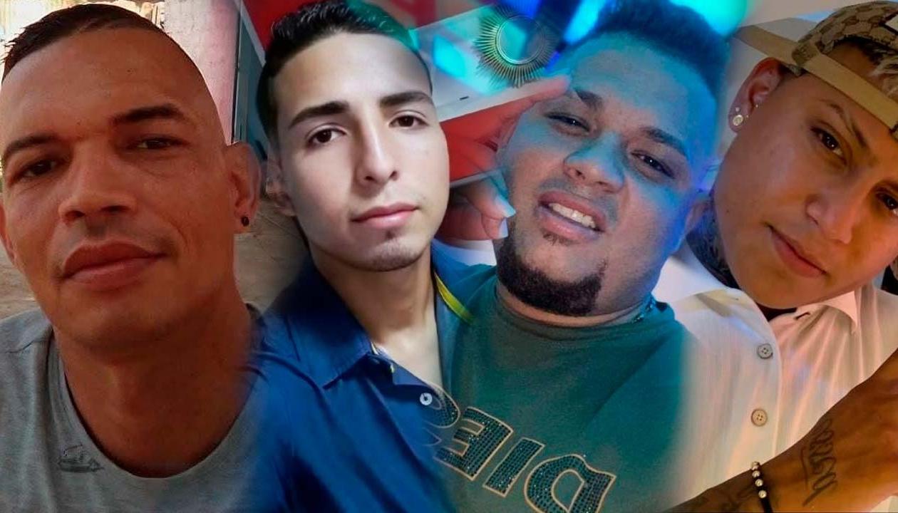 Cuatro de las víctimas mortales. 