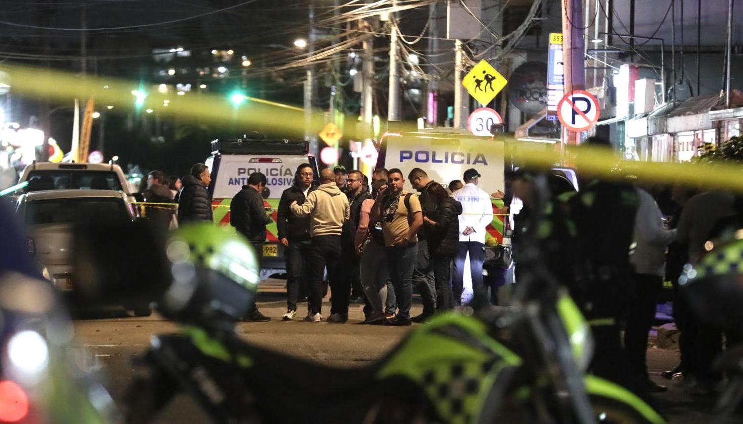Zona del atentado contra el senador Miguel Uribe.