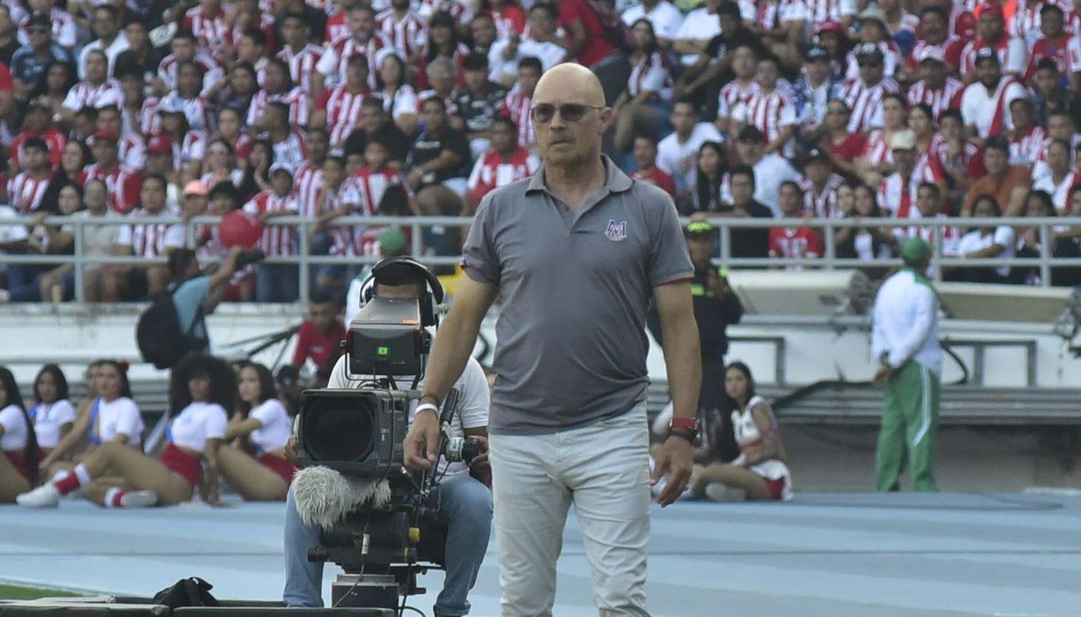 Alfredo Arias en el partido de ida de la final contra Junior, en 2023. 