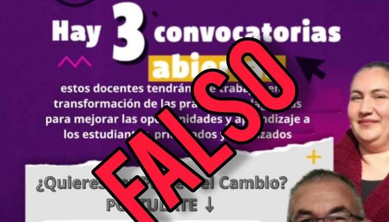 Convocatoria laboral falsa.