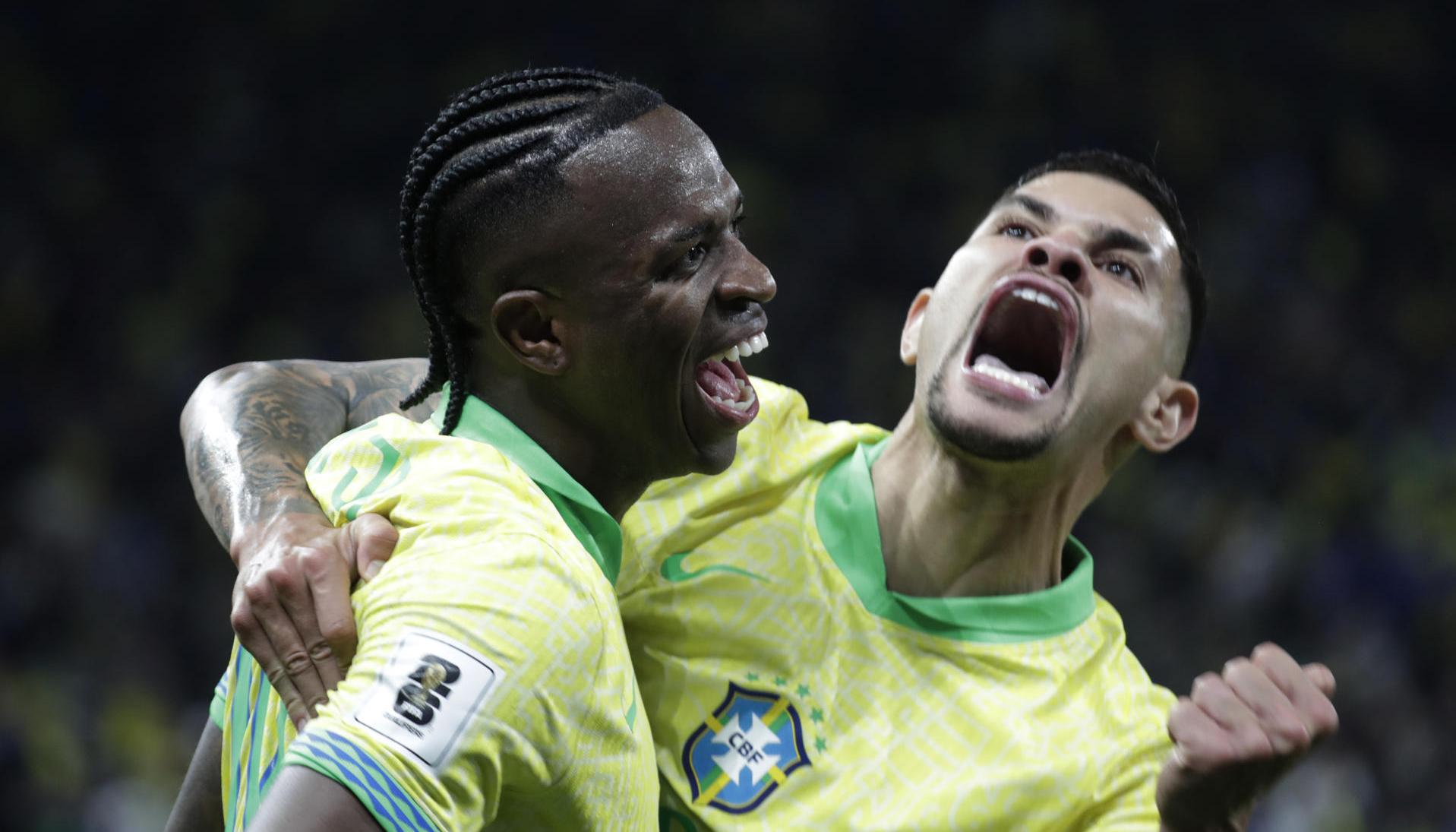 Vinícius Jr. celebrando su anotación.