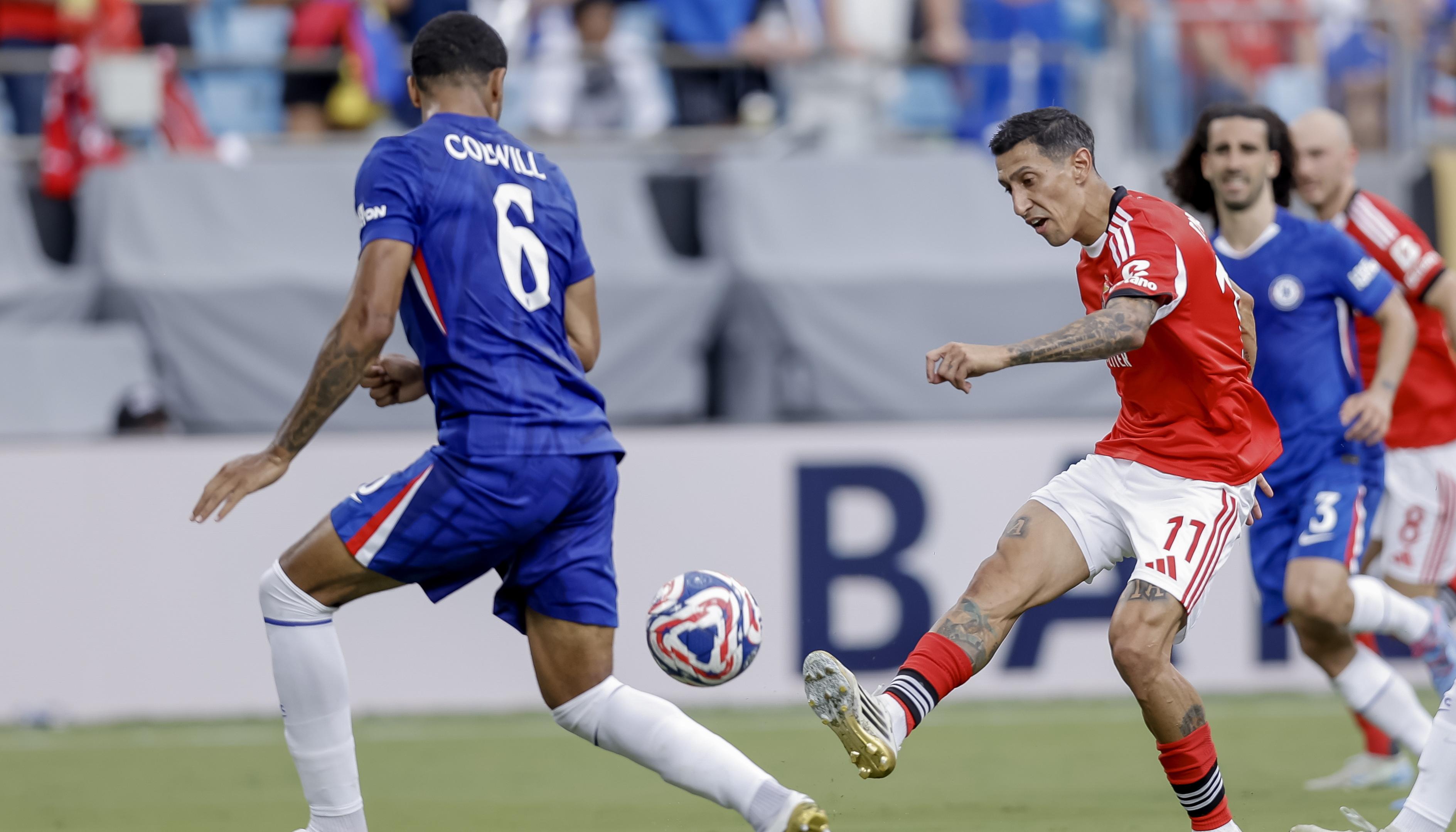 Ángel Di María en el partido de octavos de final coontra el Chelsea. 