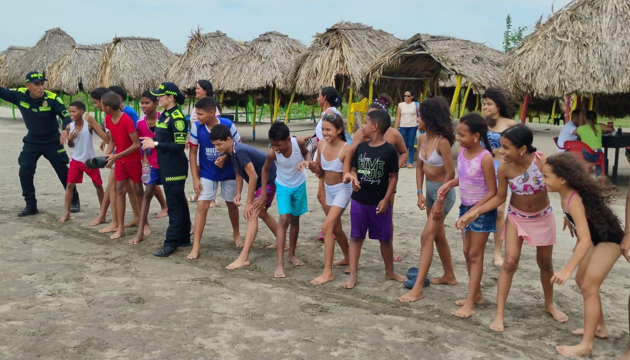 Los niños realizaron actividades lúdicas. 